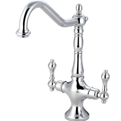 Discount Heritage Double Handle Kitchen Faucet without Sprayer Single Hole