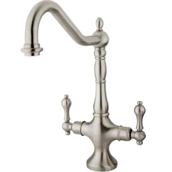 Discount Heritage Double Handle Kitchen Faucet without Sprayer Single Hole