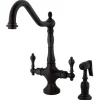 Best Heritage 2-Handle Kitchen Faucet with Brass Sprayer Faucets With Side Spray