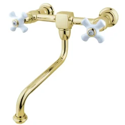 Online Heritage 2-Handle Cross Wall Mount Bathroom Faucet Wall Mount
