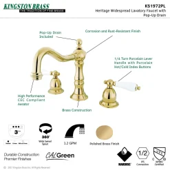 Sale Heritage 2-Handle 8-Inch Widespread Bathroom Faucet 8