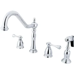 Outlet Heritage 4-Hole Widespread Kitchen Faucet Widespread Kitchen Faucets|Faucets With Side Spray