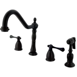 Outlet Heritage 4-Hole Widespread Kitchen Faucet Widespread Kitchen Faucets|Faucets With Side Spray
