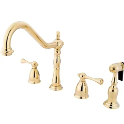 Outlet Heritage 4-Hole Widespread Kitchen Faucet Widespread Kitchen Faucets|Faucets With Side Spray