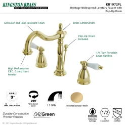 Discount Heritage 3-Hole 8-Inch Widespread Bathroom Faucet 8