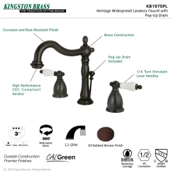 Discount Heritage 3-Hole 8-Inch Widespread Bathroom Faucet 8