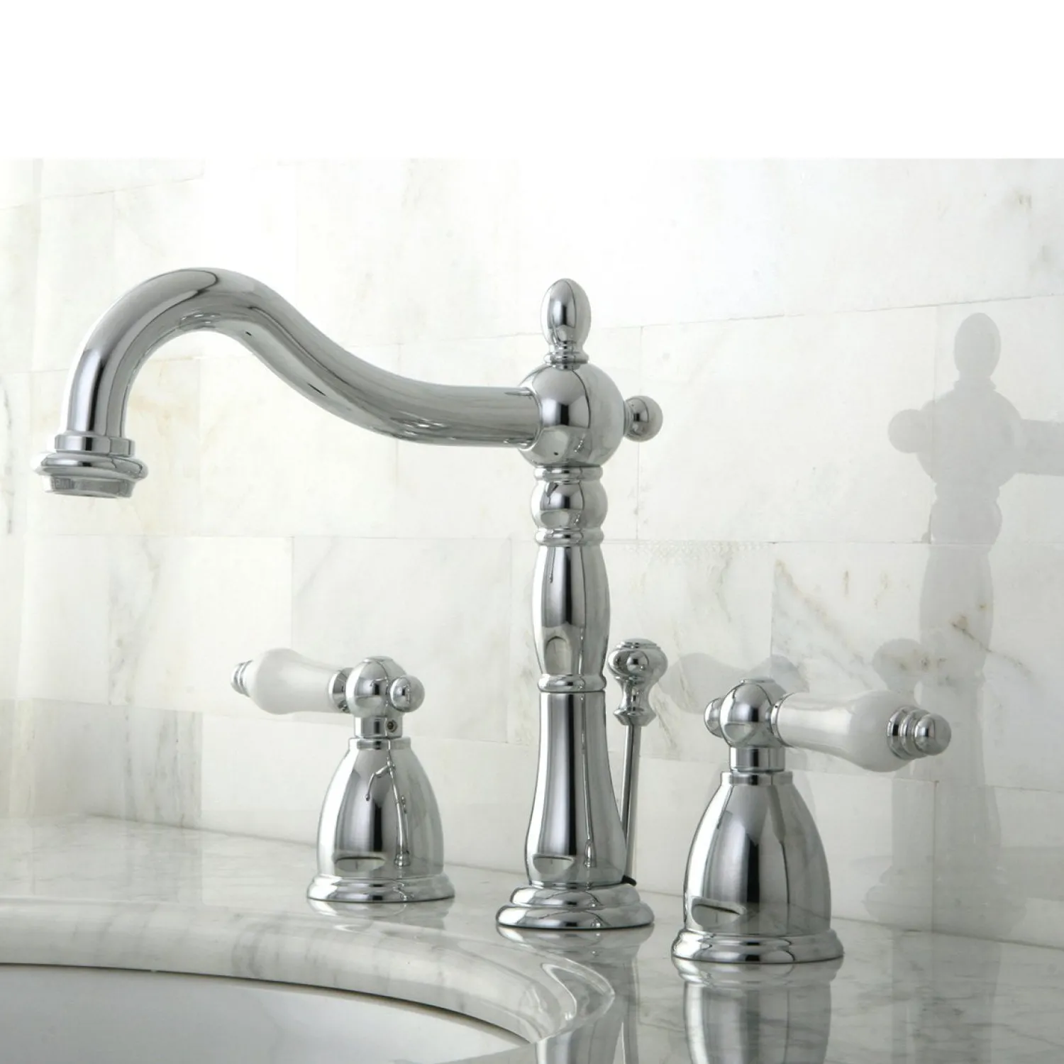 Discount Heritage 3-Hole 8-Inch Widespread Bathroom Faucet 8" Widespread