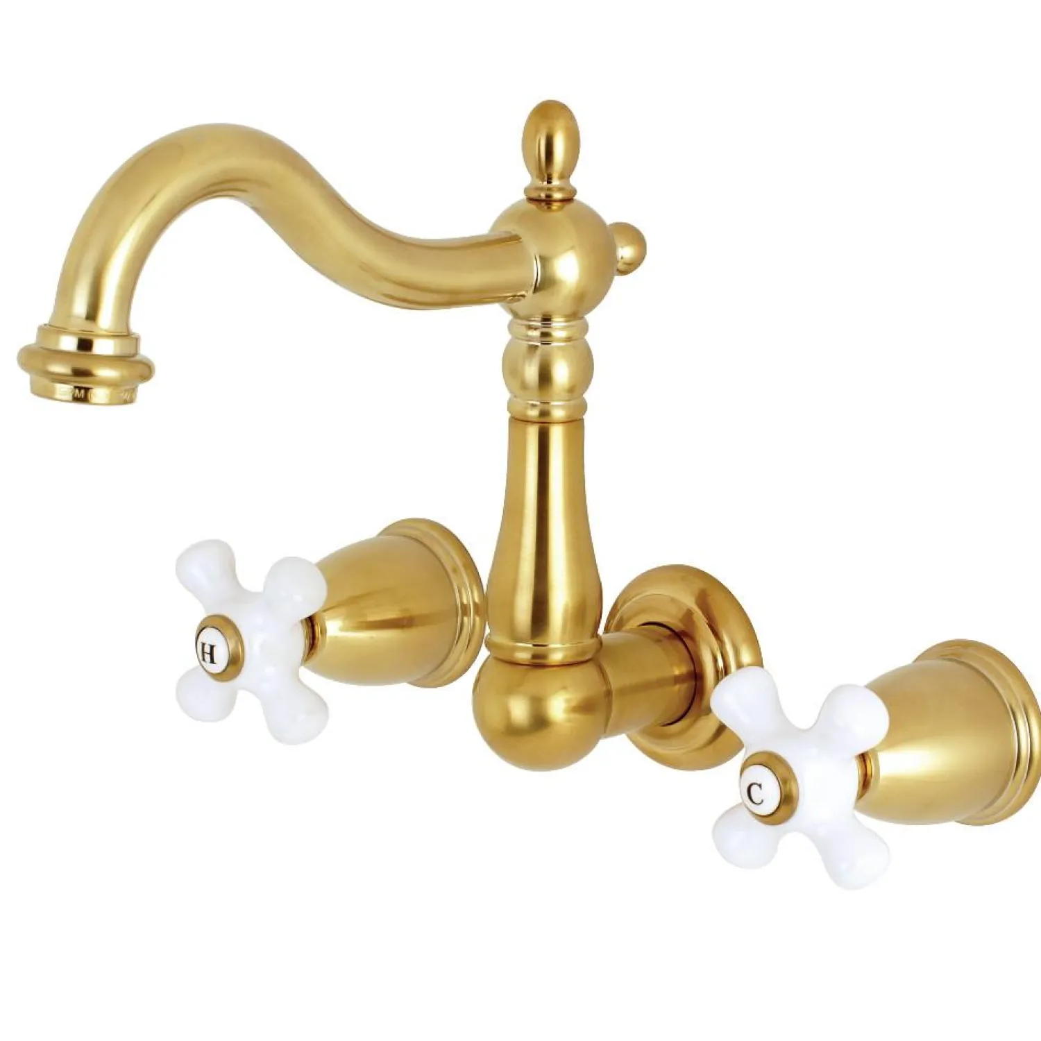 Clearance Heritage 3-Hole 8" Center Wall Mount Bathroom Faucet Wall Mount