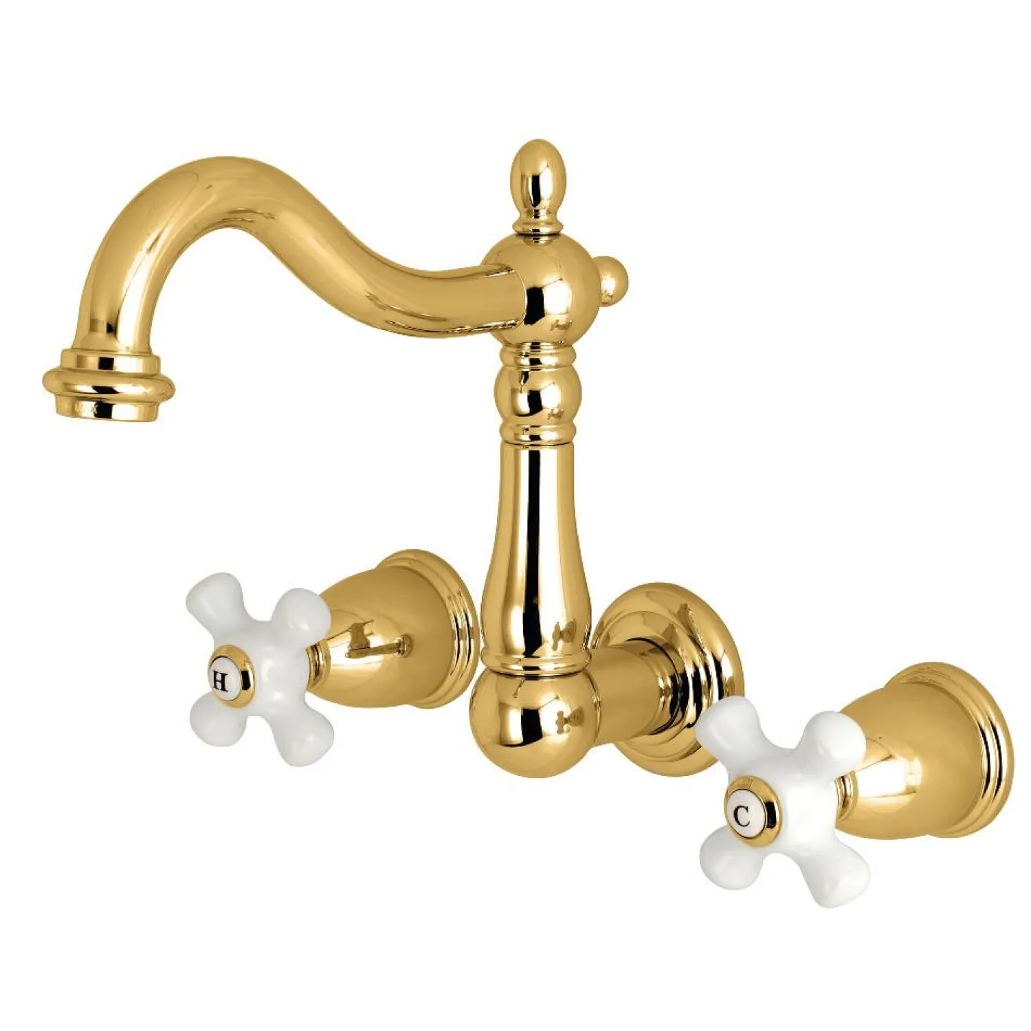 Clearance Heritage 3-Hole 8" Center Wall Mount Bathroom Faucet Wall Mount