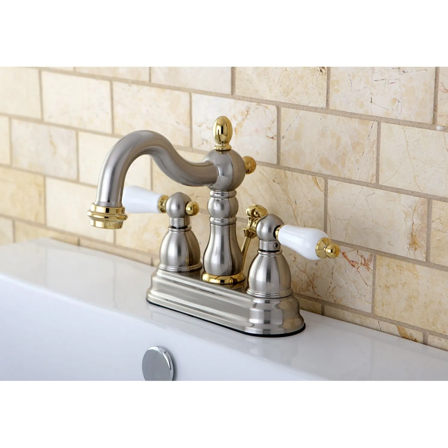 Discount Heritage 3-Hole 4-Inch Centerset Bathroom Faucet 4" Center Set