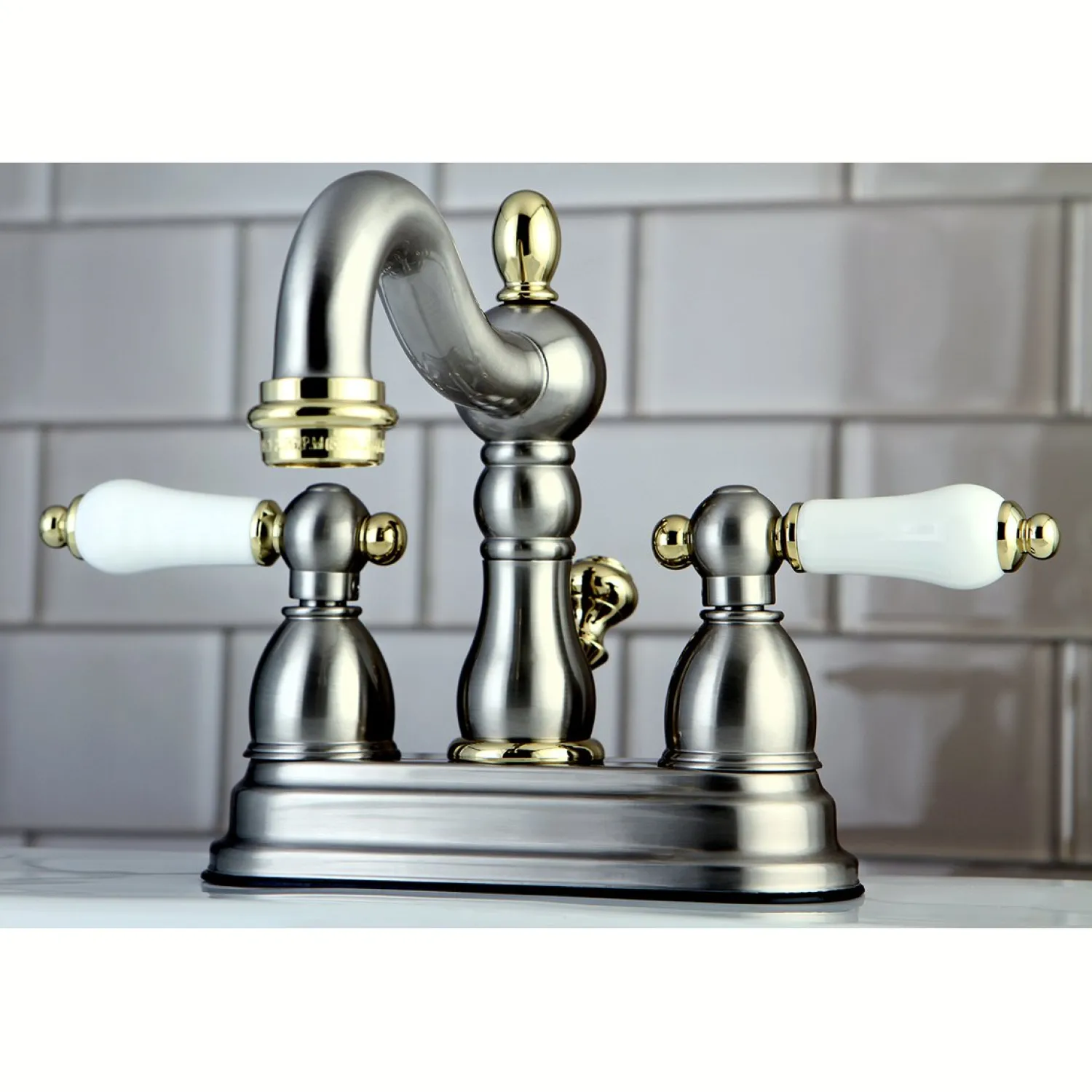 Discount Heritage 3-Hole 4-Inch Centerset Bathroom Faucet 4" Center Set
