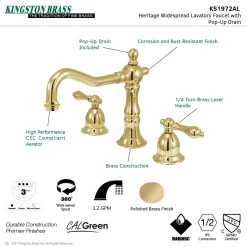 Online Heritage 3-Hole 8" Widespread Bathroom Faucet 8" Widespread