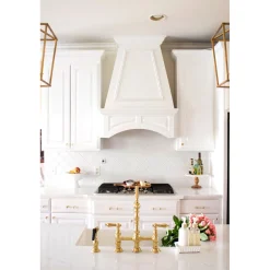 Heritage 8-Inch Bridge Kitchen Faucet with Brass Sprayer Bridge Faucets