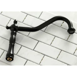 Heritage 8-Inch Bridge Kitchen Faucet with Brass Sprayer Bridge Faucets