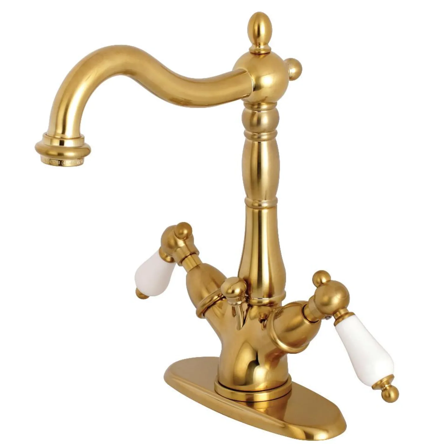 Clearance Heritage 4-Inch Centerset Deck Mount Bathroom Faucet with Pop-Up Drain Single Hole|4" Center Set