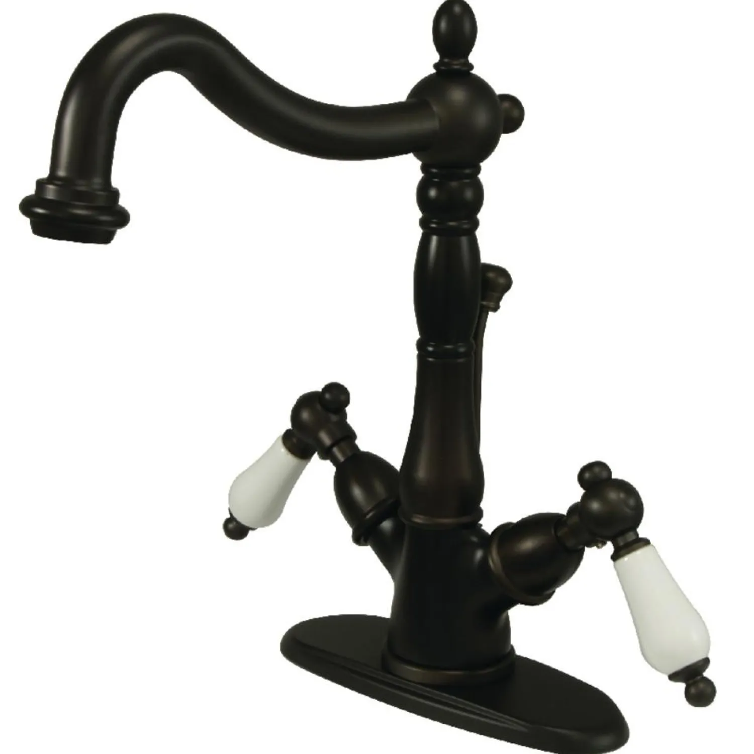 Clearance Heritage 4-Inch Centerset Deck Mount Bathroom Faucet with Pop-Up Drain Single Hole|4" Center Set