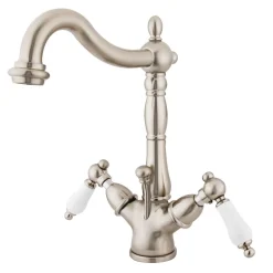 Clearance Heritage 4-Inch Centerset Deck Mount Bathroom Faucet with Pop-Up Drain Single Hole|4