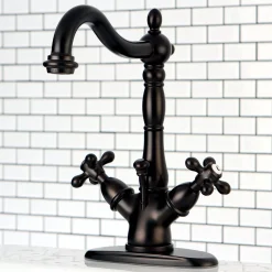Online Heritage 4-Inch Centerset Bathroom Faucet with Pop-Up Drain Single Hole|4" Center Set