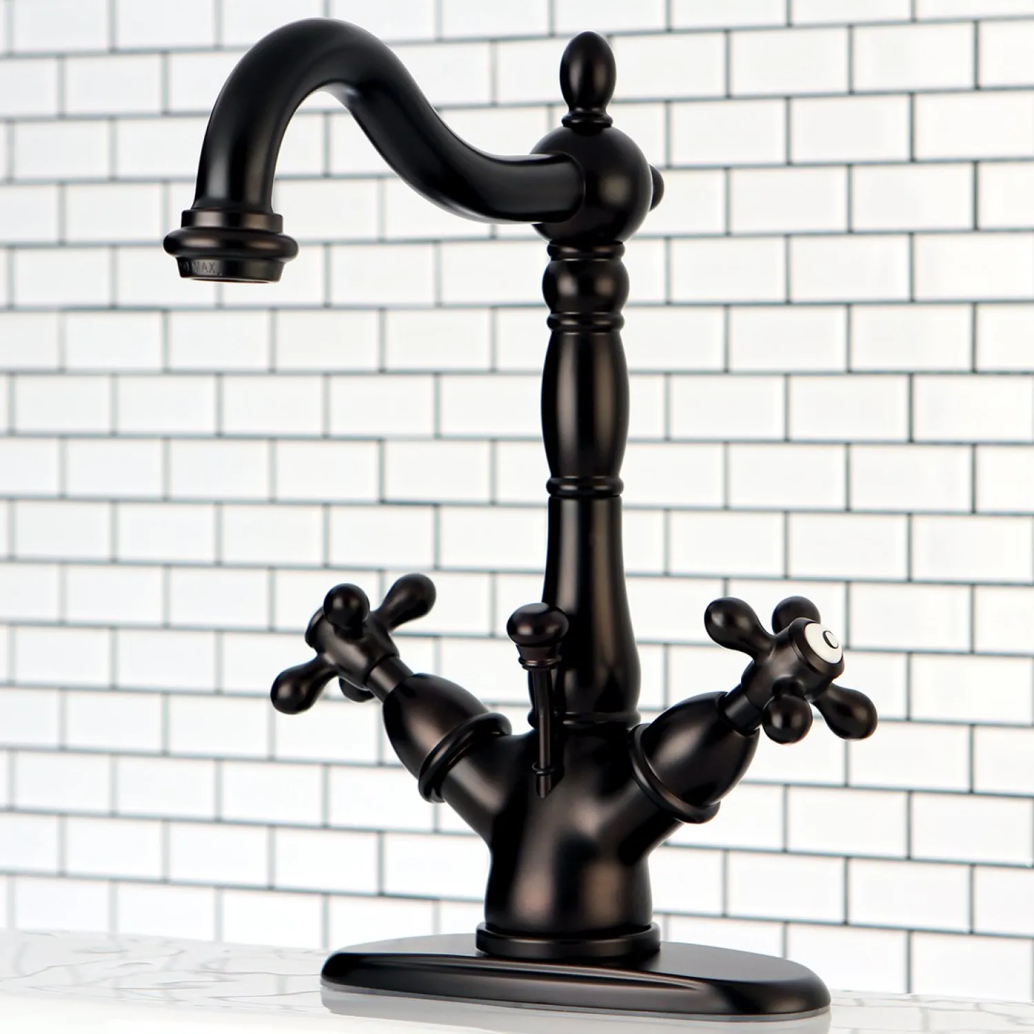 Online Heritage 4-Inch Centerset Bathroom Faucet with Pop-Up Drain Single Hole|4" Center Set