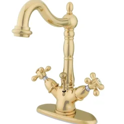 Online Heritage 4-Inch Centerset Bathroom Faucet with Pop-Up Drain Single Hole|4