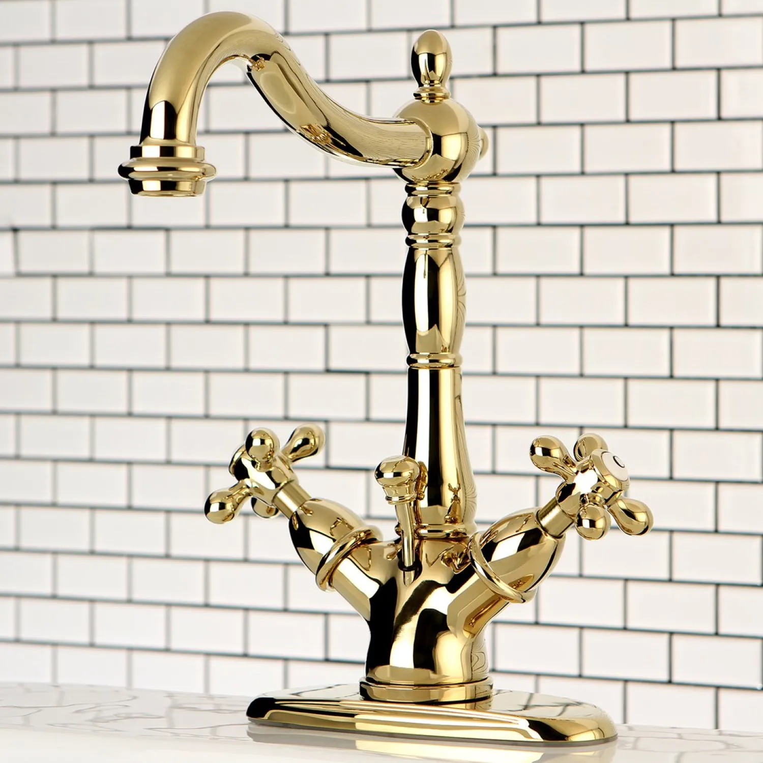 Online Heritage 4-Inch Centerset Bathroom Faucet with Pop-Up Drain Single Hole|4" Center Set