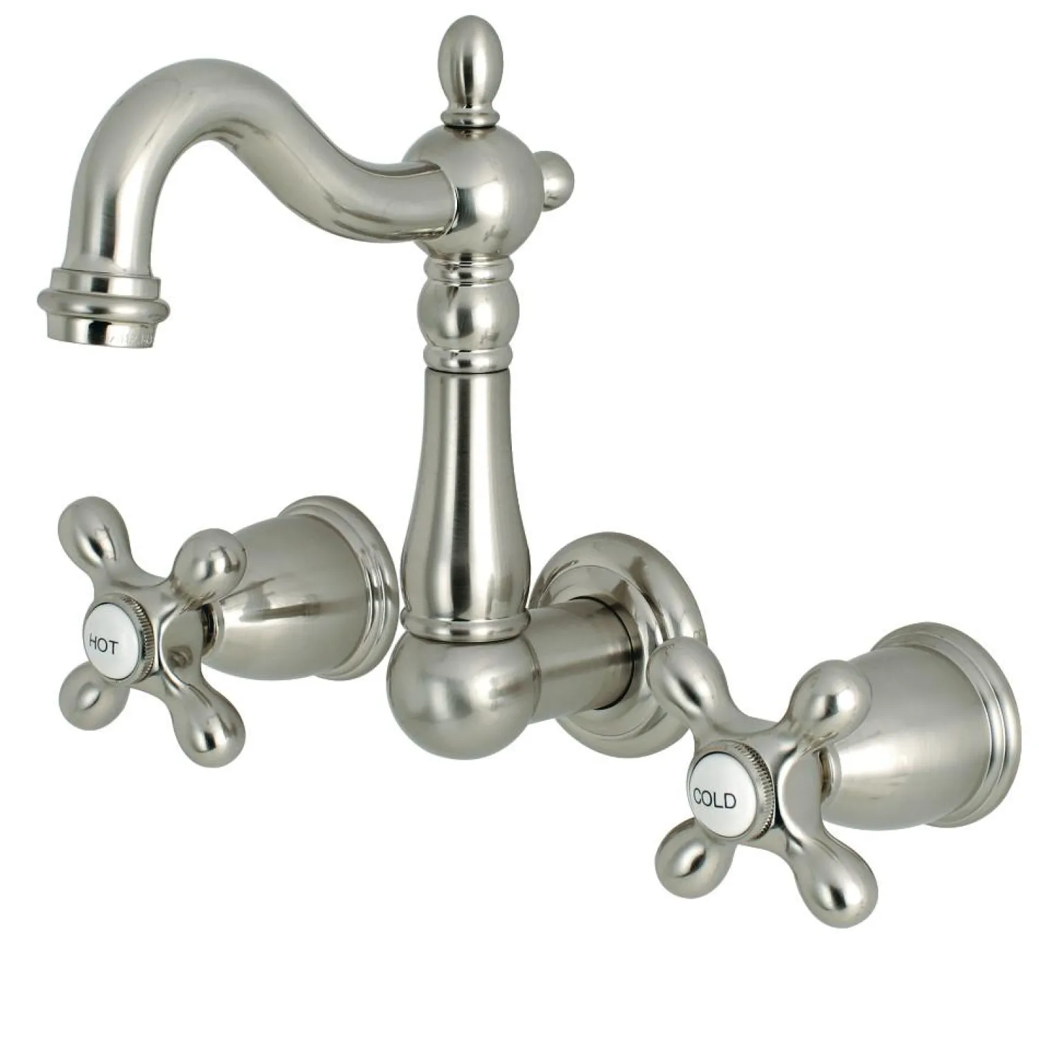 Clearance Heritage 8-Inch Center Wall Mount Bathroom Faucet Wall Mount