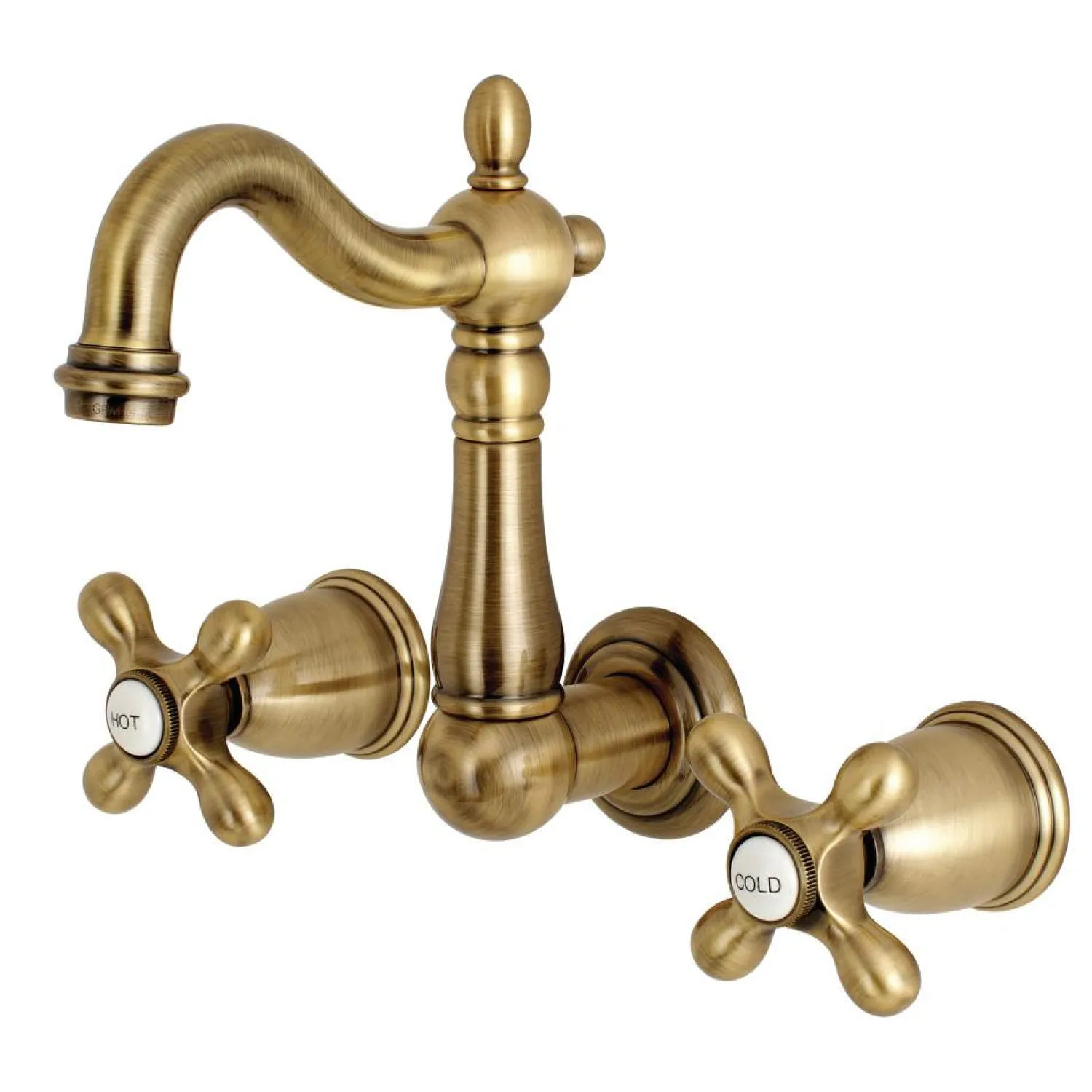 Clearance Heritage 8-Inch Center Wall Mount Bathroom Faucet Wall Mount