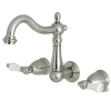 Online Heritage 8-Inch Center Wall Mount 3-Hole Bathroom Faucet Wall Mount