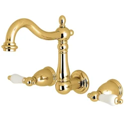 Online Heritage 8-Inch Center Wall Mount 3-Hole Bathroom Faucet Wall Mount