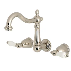 Online Heritage 8-Inch Center Wall Mount 3-Hole Bathroom Faucet Wall Mount