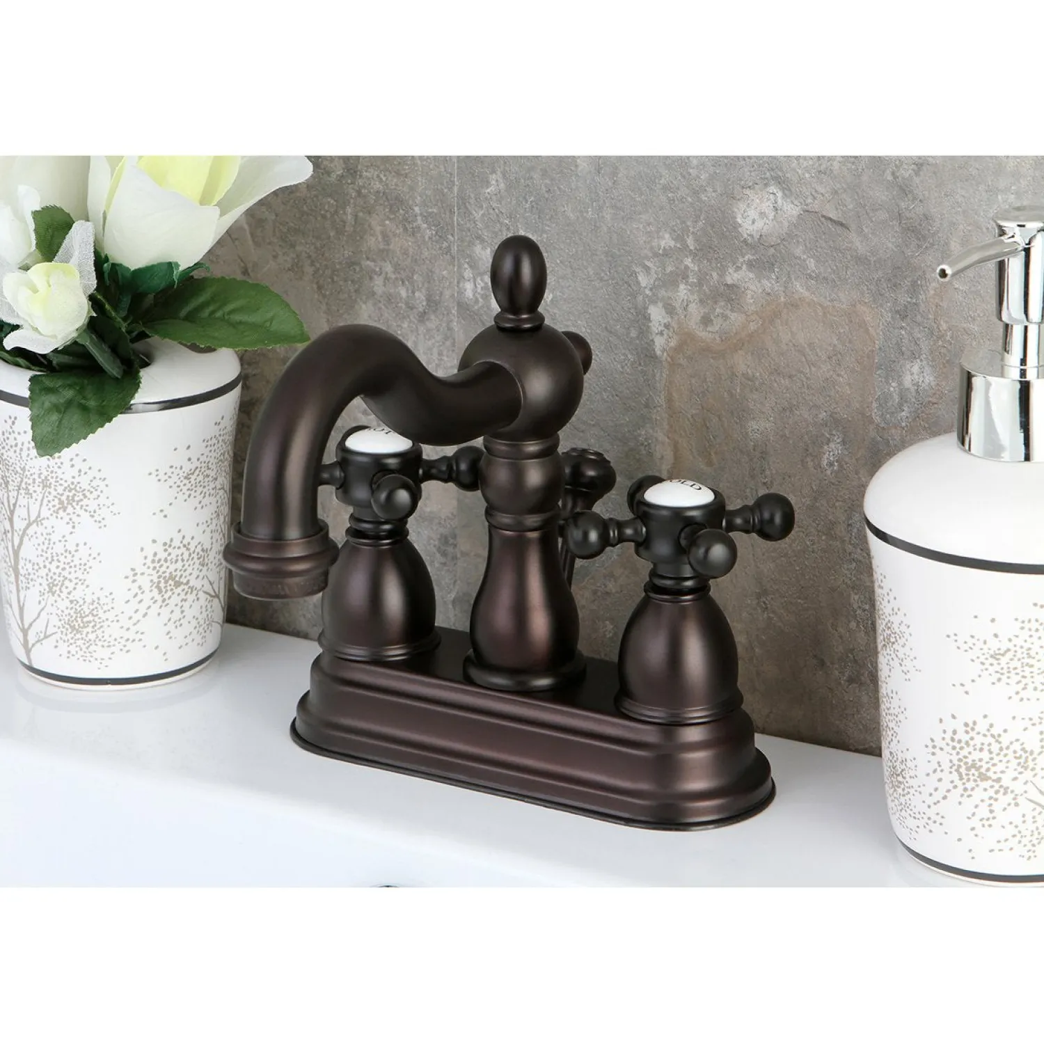 Best Heritage 4-Inch Centerset Deck Mount Bathroom Faucet 4" Center Set