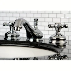 Clearance Heritage 8-Inch Widespread Deck Mount Bathroom Faucet 8