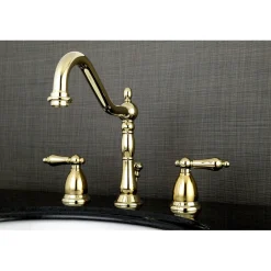 Online Heritage 8-Inch Widespread Bathroom Faucet with Brass Pop-Up 8