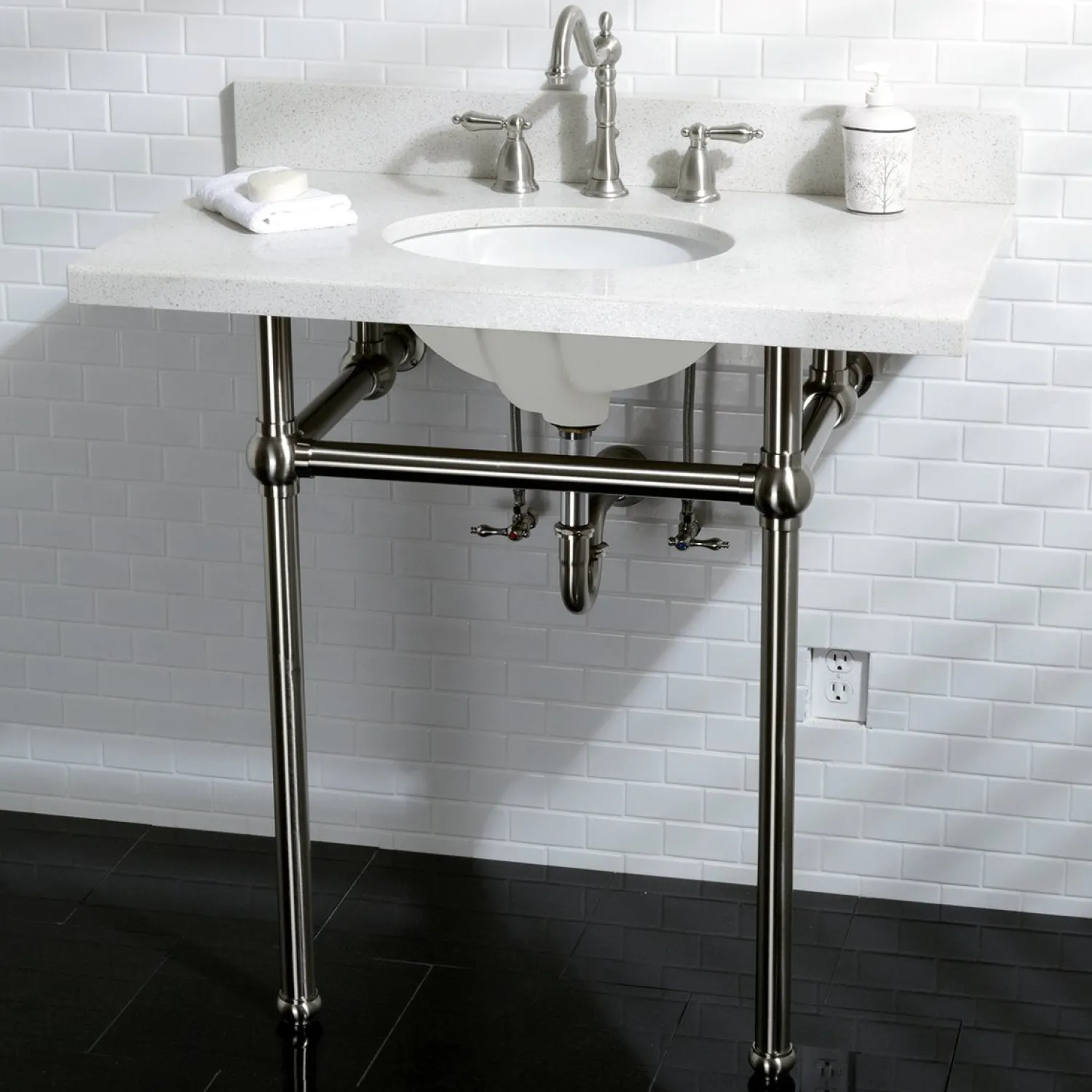 Online Heritage 8-Inch Widespread Bathroom Faucet with Brass Pop-Up 8" Widespread