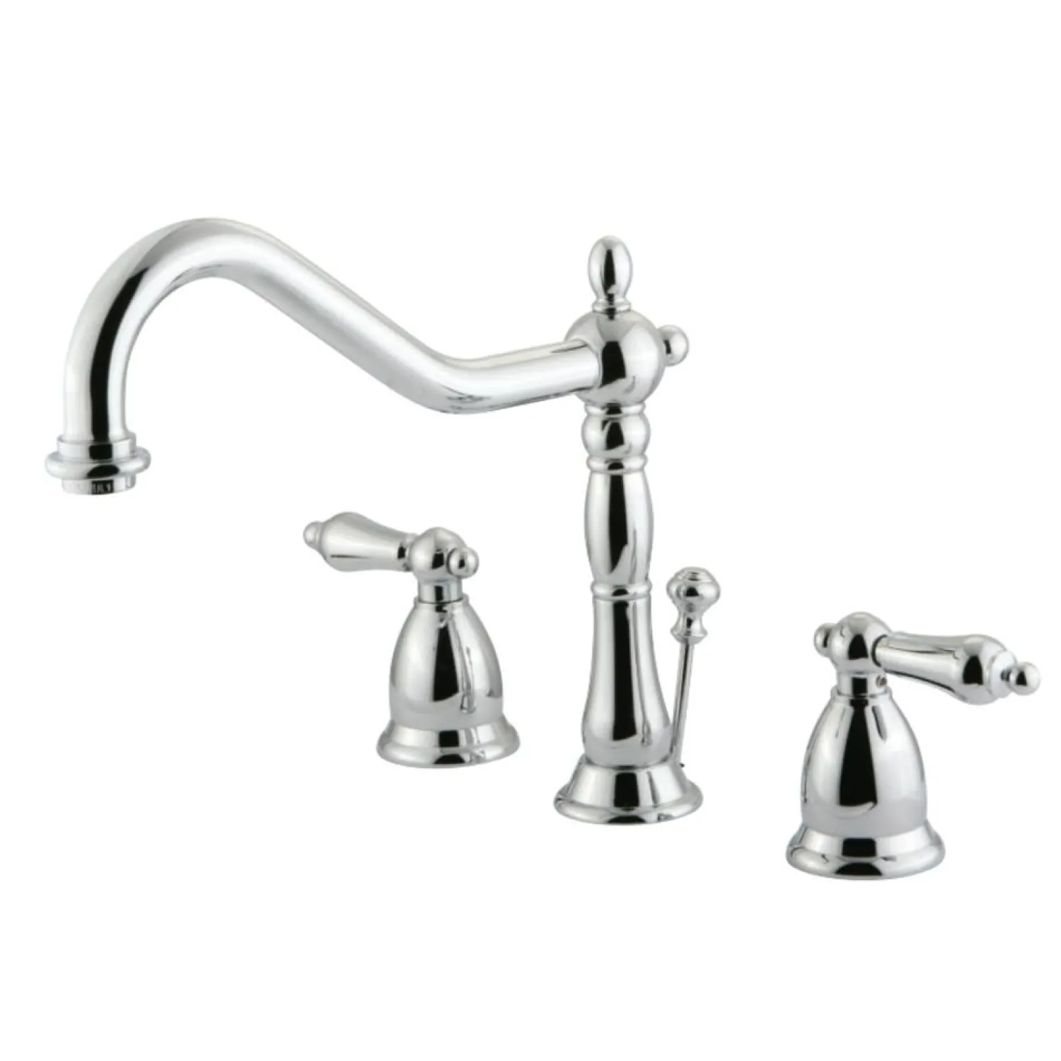 Online Heritage 8-Inch Widespread Bathroom Faucet with Brass Pop-Up 8" Widespread