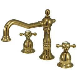 Hot Heritage 8-Inch Widespread Cross-Handle Bathroom Faucet 8