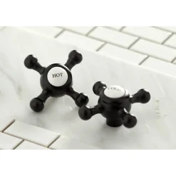 Hot Heritage 8-Inch Widespread Cross-Handle Bathroom Faucet 8