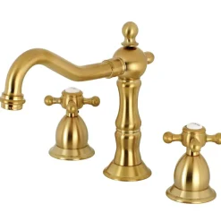Hot Heritage 8-Inch Widespread Cross-Handle Bathroom Faucet 8