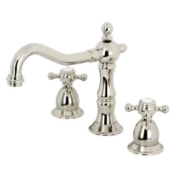 Hot Heritage 8-Inch Widespread Cross-Handle Bathroom Faucet 8