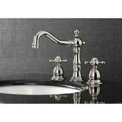 Hot Heritage 8-Inch Widespread Cross-Handle Bathroom Faucet 8