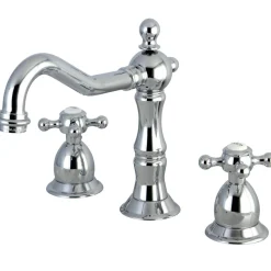 Hot Heritage 8-Inch Widespread Cross-Handle Bathroom Faucet 8