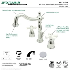 Online Heritage 8-Inch Widespread 3-Hole Bathroom Faucet 8