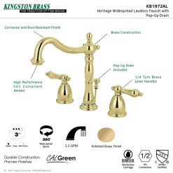New Heritage 8-Inch Widespread Bathroom Faucet 8