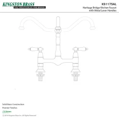 Hot Heritage Kitchen Bridge Faucet Bridge Faucets