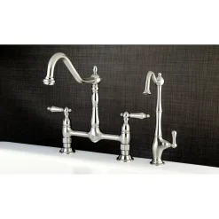 Hot Heritage Kitchen Bridge Faucet Bridge Faucets