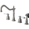 Discount Heritage Lever-Handle Widespread Kitchen Faucet Widespread Kitchen Faucets|Faucets With Side Spray