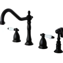 Discount Heritage Lever-Handle Widespread Kitchen Faucet Widespread Kitchen Faucets|Faucets With Side Spray