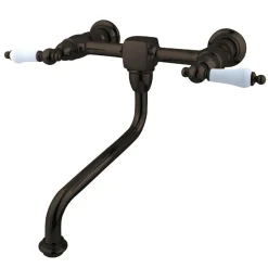 Heritage Lever Handle Wall Mount Bathroom Faucet Wall Mount
