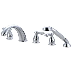 Discount Heritage 5 Piece Roman Tub Filler with Hand Shower Tub & Shower Sets|Tub Faucets