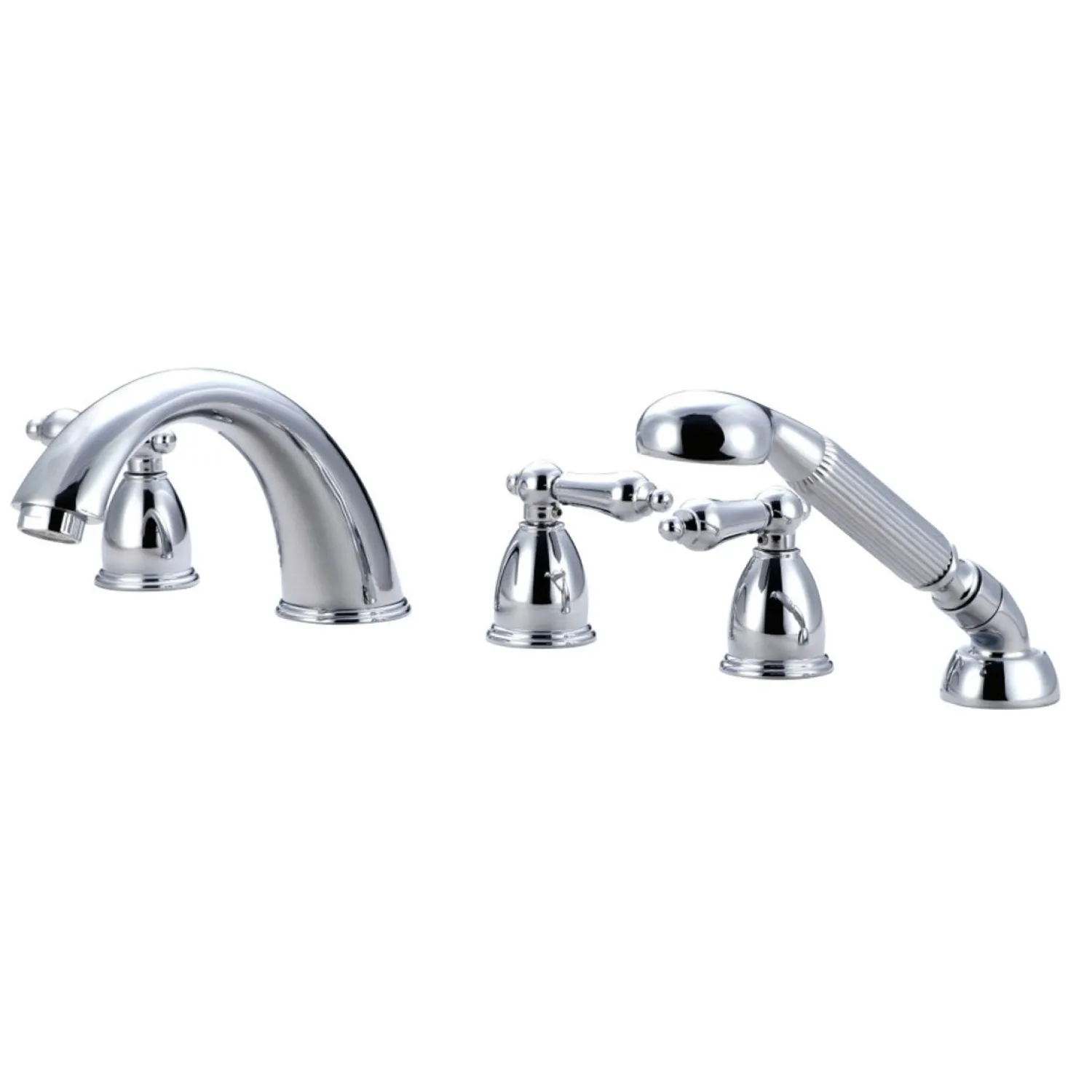 Discount Heritage 5 Piece Roman Tub Filler with Hand Shower Tub & Shower Sets|Tub Faucets
